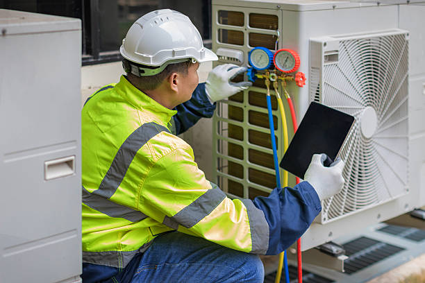 Professional Hvac technician working in Poland, ME
